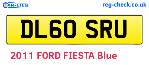 DL60SRU are the vehicle registration plates.