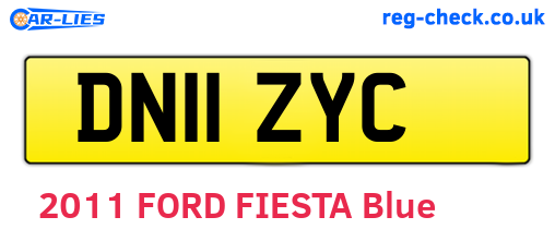 DN11ZYC are the vehicle registration plates.