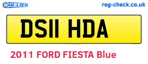 DS11HDA are the vehicle registration plates.