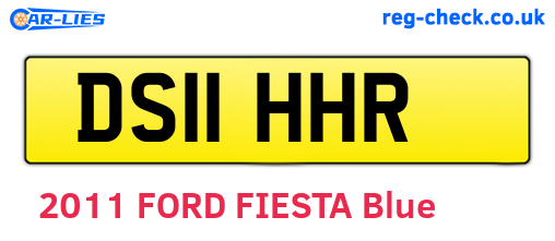 DS11HHR are the vehicle registration plates.