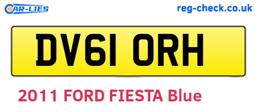 DV61ORH are the vehicle registration plates.