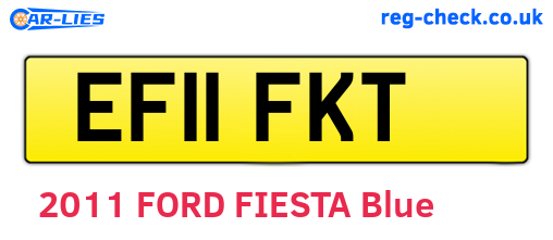 EF11FKT are the vehicle registration plates.