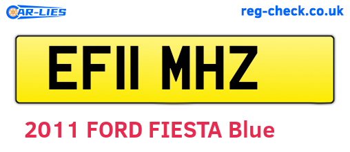 EF11MHZ are the vehicle registration plates.