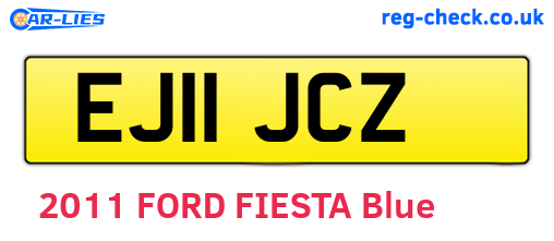 EJ11JCZ are the vehicle registration plates.