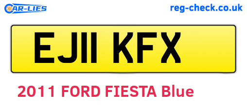 EJ11KFX are the vehicle registration plates.