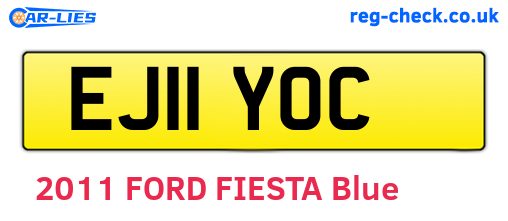EJ11YOC are the vehicle registration plates.