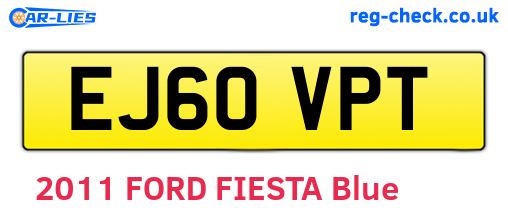 EJ60VPT are the vehicle registration plates.
