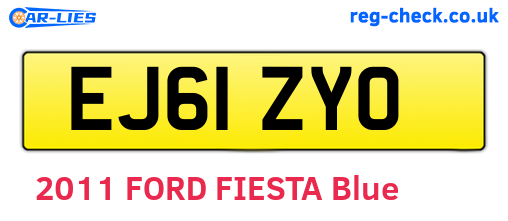 EJ61ZYO are the vehicle registration plates.