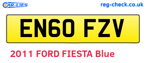 EN60FZV are the vehicle registration plates.
