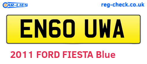 EN60UWA are the vehicle registration plates.