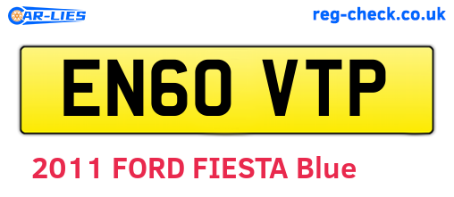 EN60VTP are the vehicle registration plates.