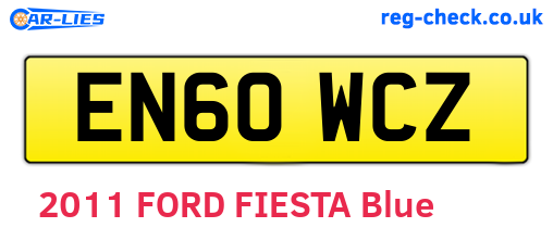 EN60WCZ are the vehicle registration plates.