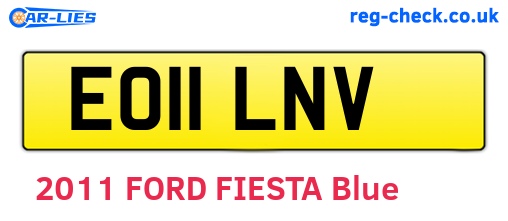 EO11LNV are the vehicle registration plates.