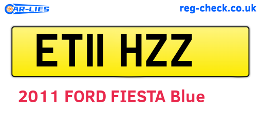 ET11HZZ are the vehicle registration plates.