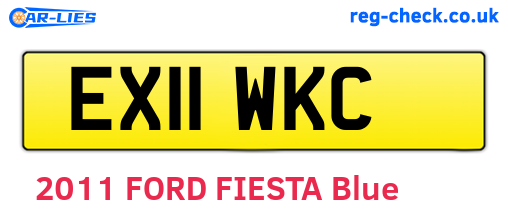 EX11WKC are the vehicle registration plates.