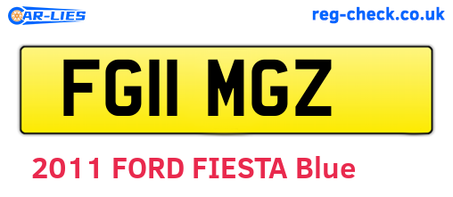 FG11MGZ are the vehicle registration plates.