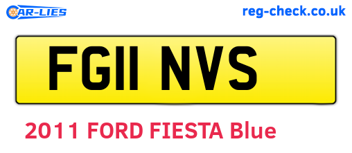FG11NVS are the vehicle registration plates.