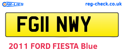 FG11NWY are the vehicle registration plates.