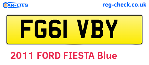 FG61VBY are the vehicle registration plates.