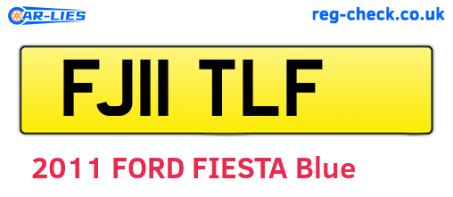 FJ11TLF are the vehicle registration plates.