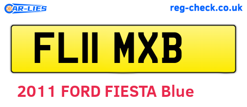 FL11MXB are the vehicle registration plates.