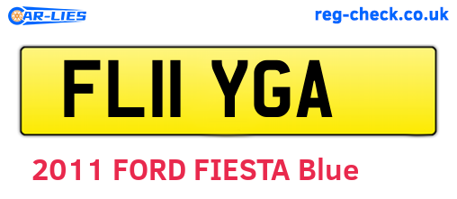 FL11YGA are the vehicle registration plates.