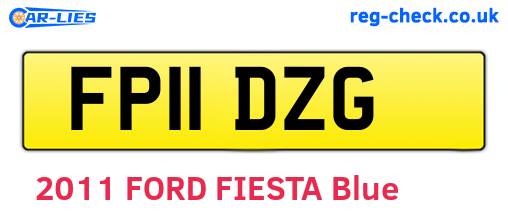 FP11DZG are the vehicle registration plates.