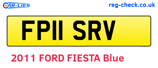 FP11SRV are the vehicle registration plates.