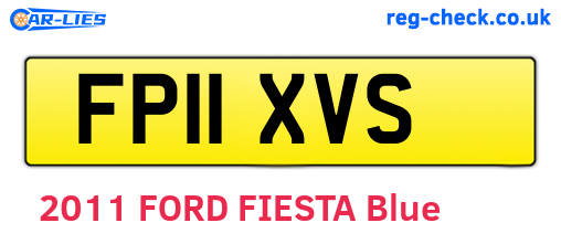 FP11XVS are the vehicle registration plates.