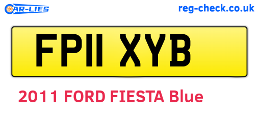 FP11XYB are the vehicle registration plates.