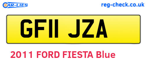 GF11JZA are the vehicle registration plates.