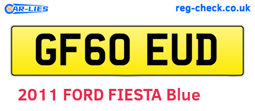 GF60EUD are the vehicle registration plates.