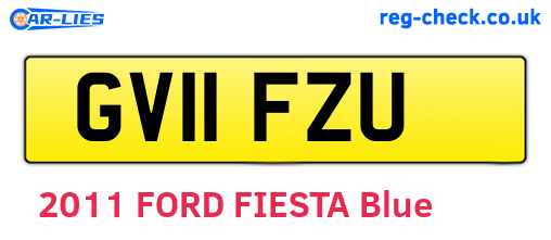 GV11FZU are the vehicle registration plates.