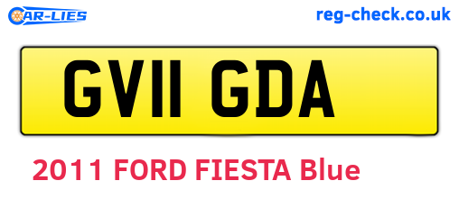 GV11GDA are the vehicle registration plates.