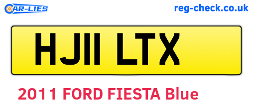 HJ11LTX are the vehicle registration plates.