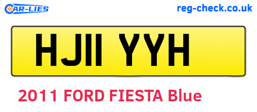 HJ11YYH are the vehicle registration plates.