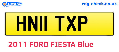 HN11TXP are the vehicle registration plates.