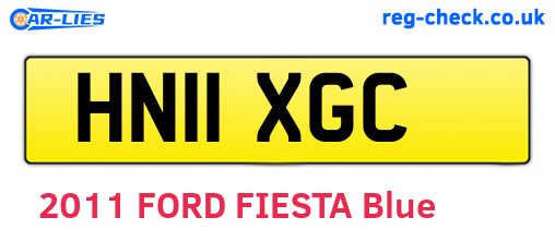 HN11XGC are the vehicle registration plates.