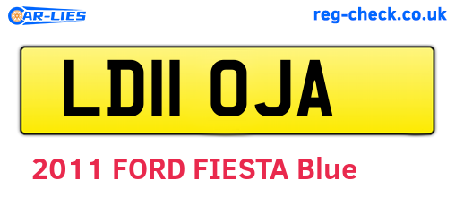 LD11OJA are the vehicle registration plates.