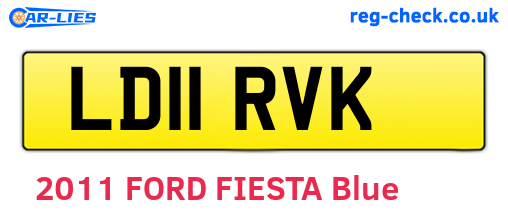 LD11RVK are the vehicle registration plates.