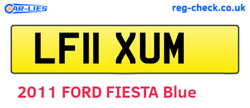 LF11XUM are the vehicle registration plates.