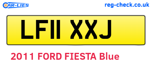 LF11XXJ are the vehicle registration plates.