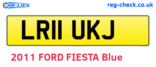 LR11UKJ are the vehicle registration plates.