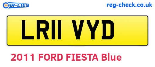 LR11VYD are the vehicle registration plates.