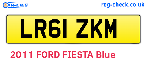 LR61ZKM are the vehicle registration plates.