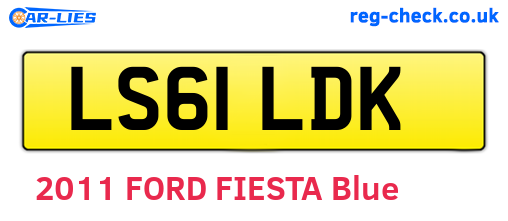 LS61LDK are the vehicle registration plates.