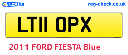 LT11OPX are the vehicle registration plates.
