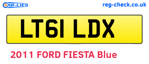 LT61LDX are the vehicle registration plates.