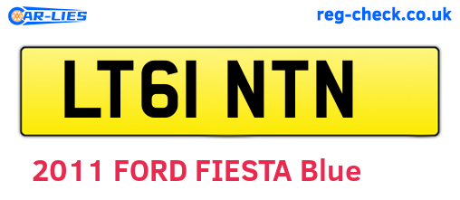 LT61NTN are the vehicle registration plates.