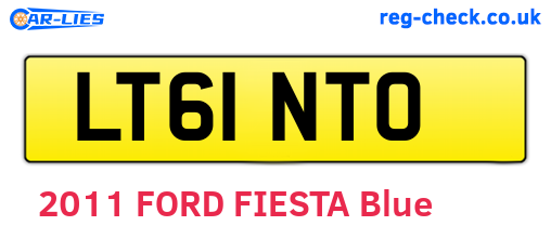 LT61NTO are the vehicle registration plates.